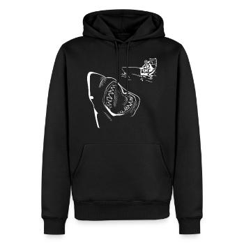 Megalodon - Männer Premium Bio Hoodie - Schwarz - Vorne - Nico (187cm)