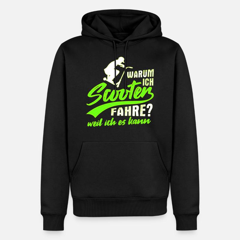 Stunt Scooter Tretroller Rollerfahrer Geschenk - Männer Premium Bio Hoodie - Schwarz
