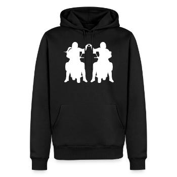 Bikercouple Reisemotorrad Pärchen Tourer Paar Bike - Männer Premium Bio Hoodie - Schwarz - Vorne - Nico (187cm)