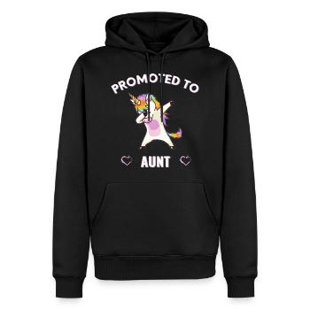 Gefördert zu Tante, Nette Tante, Neue Tante, Lustig - Männer Premium Bio Hoodie - Schwarz - Vorne - Nico (187cm)