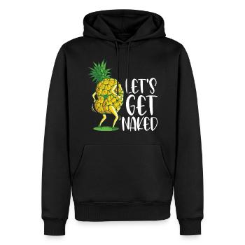 Ananas - Sweat à capuche Premium bio Homme - noir - Devant - Nico (187cm)