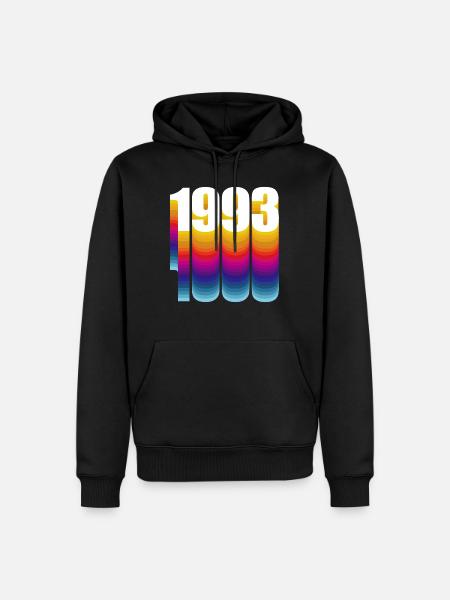 1993 Year of birth - Men’s Premium Organic Hoodie - black