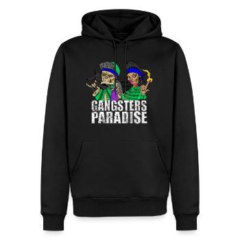 Gangsters Paradise - Männer Premium Bio Hoodie - Schwarz - Vorne - Nico (187cm)