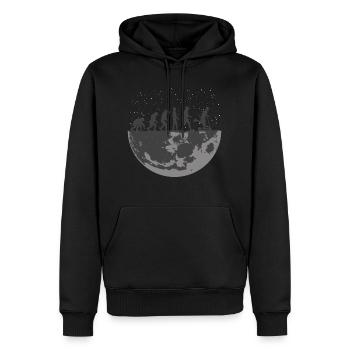 Pedal Scooter E-Scooter Scooter Électrique Evolution Moon - Sweat à capuche Premium bio Homme - noir - Devant - Nico (187cm)