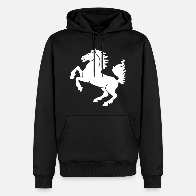 Stuttgart - Stuttgarter Ross - Männer Premium Bio Hoodie - Schwarz