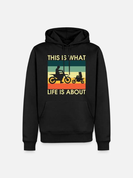 ParentChild Bicycle Silhouettes Retro - Men’s Premium Organic Hoodie - black