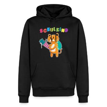 Schulkind Einschulung | Schulanfang ABC-Schütze - Männer Premium Bio Hoodie - Schwarz - Vorne - Nico (187cm)