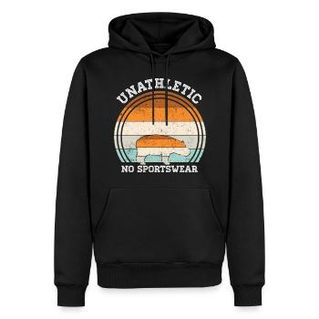 Unathletic no Sportswear - Men’s Premium Organic Hoodie - black - Front - Nico (187cm)
