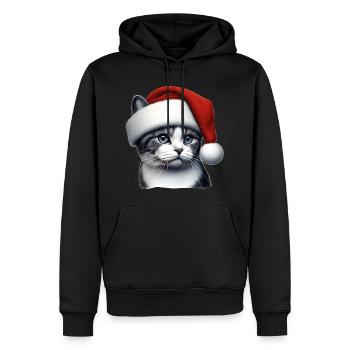 Kitty Cat Der Weihnachtsmann - Männer Premium Bio Hoodie - Schwarz - Vorne - Nico (187cm)