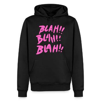 Blah Blah Blah Pink - Männer Premium Bio Hoodie - Schwarz - Vorne - Nico (187cm)