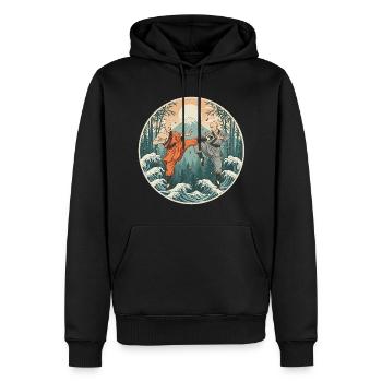 Kung Fu Kampfkunst - Männer Premium Bio Hoodie - Schwarz - Vorne - Nico (187cm)