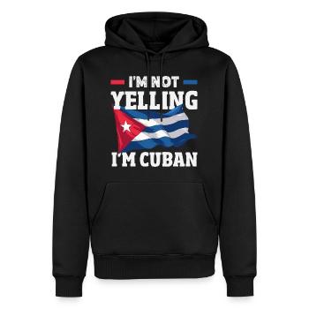 Cuba Pride & Home - Design du drapeau de Cuba - Sweat à capuche Premium bio Homme - noir - Devant - Nico (187cm)