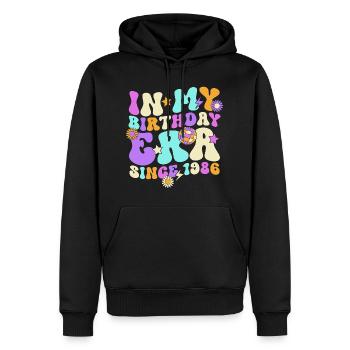Cadeau rétro vintage pour 40 ans - Sweat à capuche Premium bio Homme - noir - Devant - Nico (187cm)
