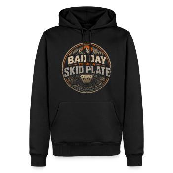 Offroad-Abzeichen: Schlechter Tag für den Huf - Männer Premium Bio Hoodie - Schwarz - Vorne - Nico (187cm)