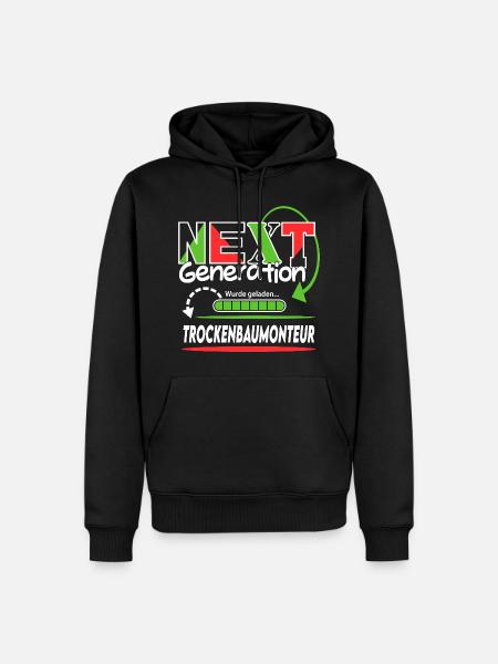 Trockenbaumonteur Next Generation Beruf Arbeit - Männer Premium Bio Hoodie - Schwarz