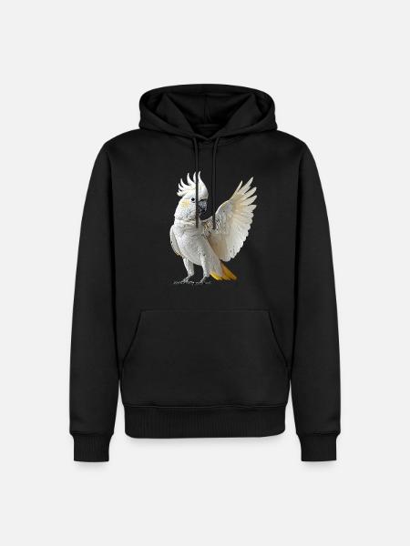 Kakadu - Männer Premium Bio Hoodie - Schwarz