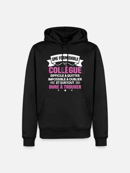 Une formidable collègue difficile - Sweat à capuche Premium bio Homme - noir