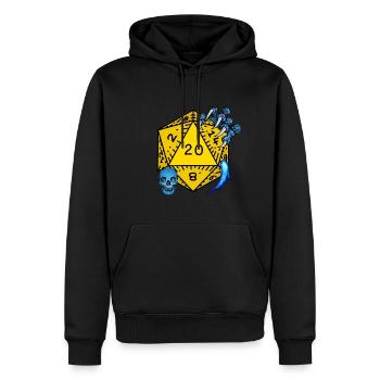 D20 Abenteuer Sortilége JDR - Männer Premium Bio Hoodie - Schwarz - Vorne - Nico (187cm)