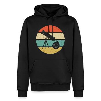 Astronomie Vintage Grafik - Männer Premium Bio Hoodie - Schwarz - Vorne - Nico (187cm)