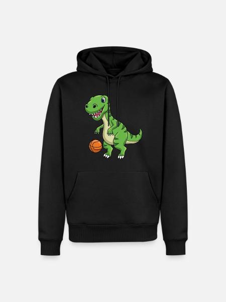 Dinosaurs - Basketball - Men’s Premium Organic Hoodie - black