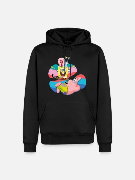 SpongeBob SquarePants SpongeBob, Gary and Patrick - Men’s Premium Organic Hoodie - black