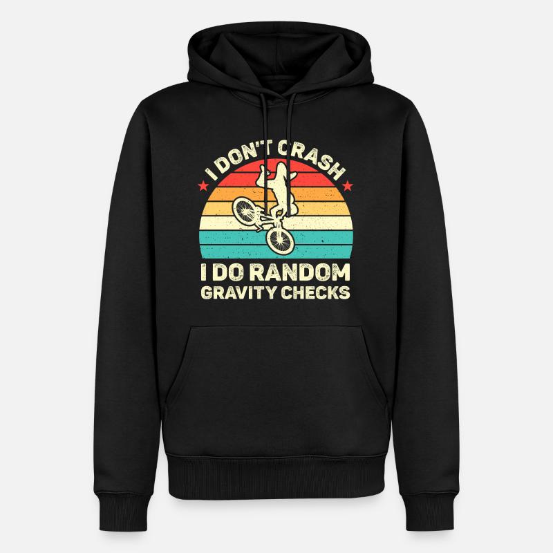 VTT I Dont Crash - Sweat à capuche Premium bio Homme - noir