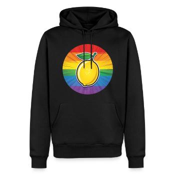 LGBTQ Zitrone Limette - Männer Premium Bio Hoodie - Schwarz - Vorne - Nico (187cm)