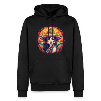 5 de Mayo Party Drinko de Mayo Pretty Latina Band - Men’s Premium Organic Hoodie - black - Front - Nico (187cm)