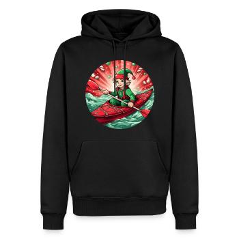 Weihnachtself-kajakfahren - Männer Premium Bio Hoodie - Schwarz - Vorne - Nico (187cm)