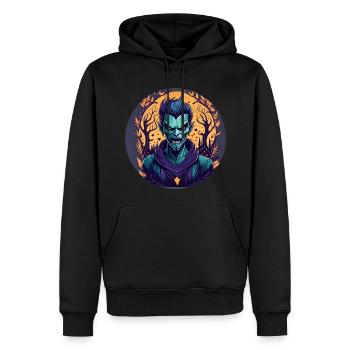 Gruseliges Halloween-party-kostüm Zombie - Sweat à capuche Premium bio Homme - noir - Devant - Nico (187cm)