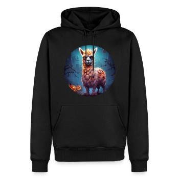 Gruseliges Halloween-partykostüm Zombie-lama - Sweat à capuche Premium bio Homme - noir - Devant - Nico (187cm)