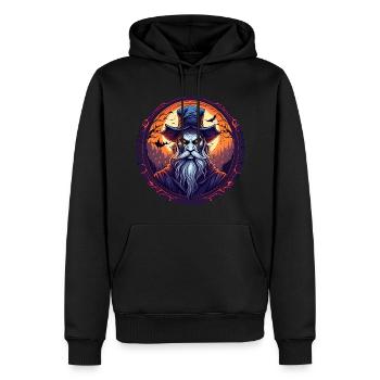 Gruseliges Halloween-partykostüm Hexenmeister - Männer Premium Bio Hoodie - Schwarz - Vorne - Nico (187cm)