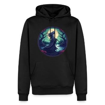 Gruseliges Halloween-partykostüm Waldhexe - Männer Premium Bio Hoodie - Schwarz - Vorne - Nico (187cm)
