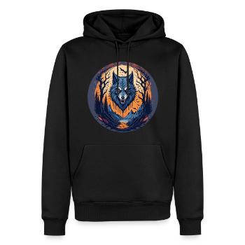 Gruseliges Fête d’Halloween Kostüm Werwolf - Sweat à capuche Premium bio Homme - noir - Devant - Nico (187cm)