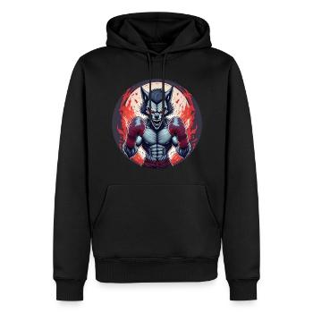 Gruseliges Halloween Party Kostüm Werwolf Boxen - Men’s Premium Organic Hoodie - black - Front - Nico (187cm)