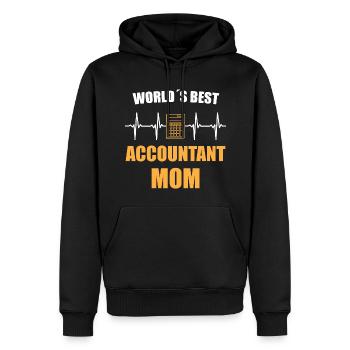 Accountant Mother Heartbeat - Men’s Premium Organic Hoodie - black - Front - Nico (187cm)