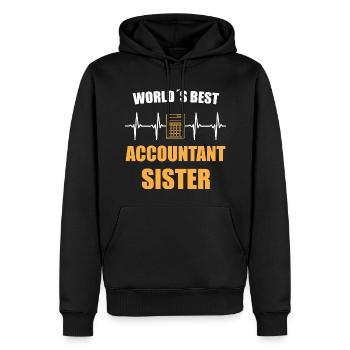 Accountant Sister Heartbeat - Men’s Premium Organic Hoodie - black - Front - Nico (187cm)