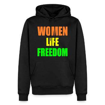 Women life freedom - Männer Premium Bio Hoodie - Schwarz - Vorne - Nico (187cm)