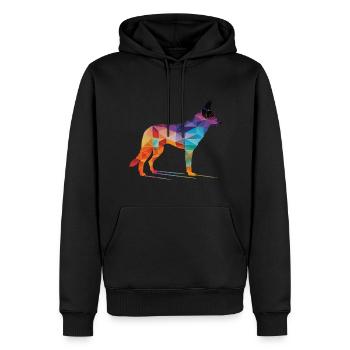 Bunter Hund - Schöner Hund - Männer Premium Bio Hoodie - Schwarz - Vorne - Nico (187cm)