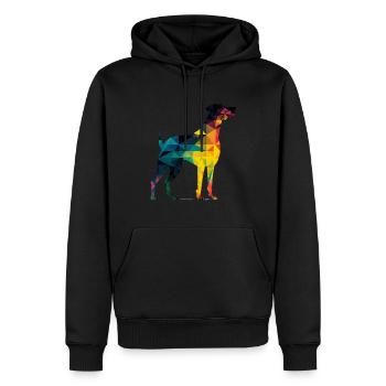 Bunter Hund - Schöner Hund - Männer Premium Bio Hoodie - Schwarz - Vorne - Nico (187cm)
