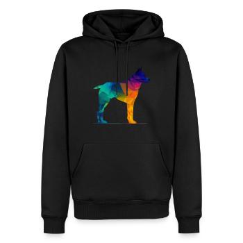 Bunte Hund - Schöner Hund - Männer Premium Bio Hoodie - Schwarz - Vorne - Nico (187cm)