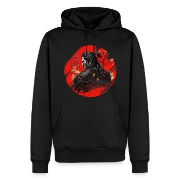 Samurai Japan Kultur - Männer Premium Bio Hoodie - Schwarz - Vorne - Nico (187cm)