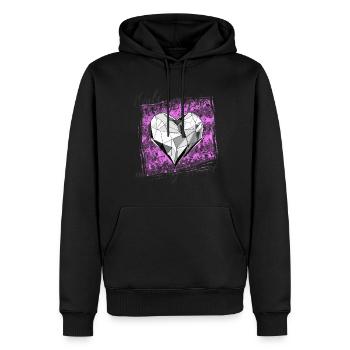 Only you can mend my heart - Sweat à capuche Premium bio Homme - noir - Devant - Nico (187cm)