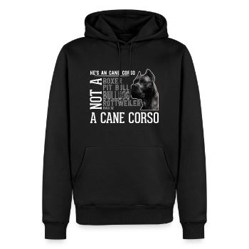 Cane Corso - Männer Premium Bio Hoodie - Schwarz - Vorne - Nico (187cm)