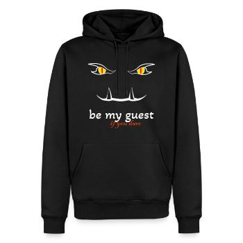 Be my guest if you dare - Männer Premium Bio Hoodie - Schwarz - Vorne - Nico (187cm)