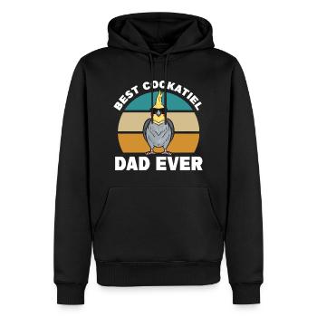 Cockatiels | Cockatiel Cadeau pour animaux de compagnie - Sweat à capuche Premium bio Homme - noir - Devant - Nico (187cm)