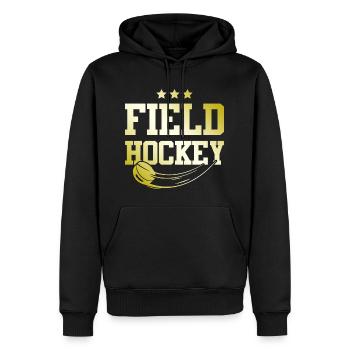 feldhockey sport - Männer Premium Bio Hoodie - Schwarz - Vorne - Nico (187cm)