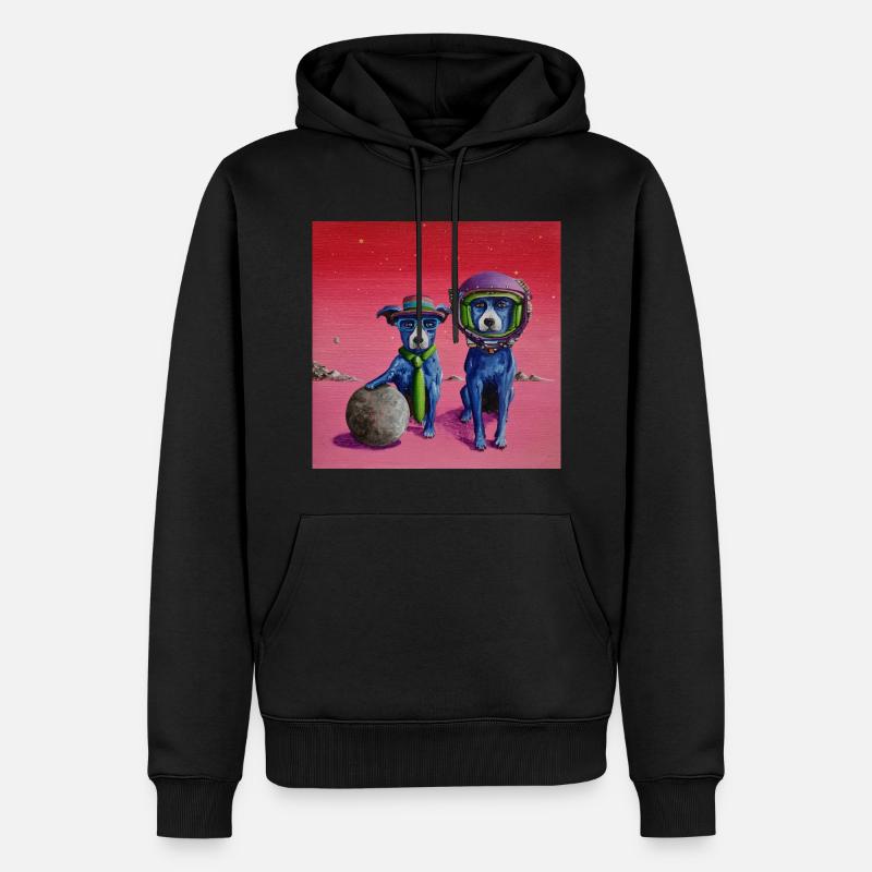 Space Encounter - Kosmisches Abenteuer - Männer Premium Bio Hoodie - Schwarz