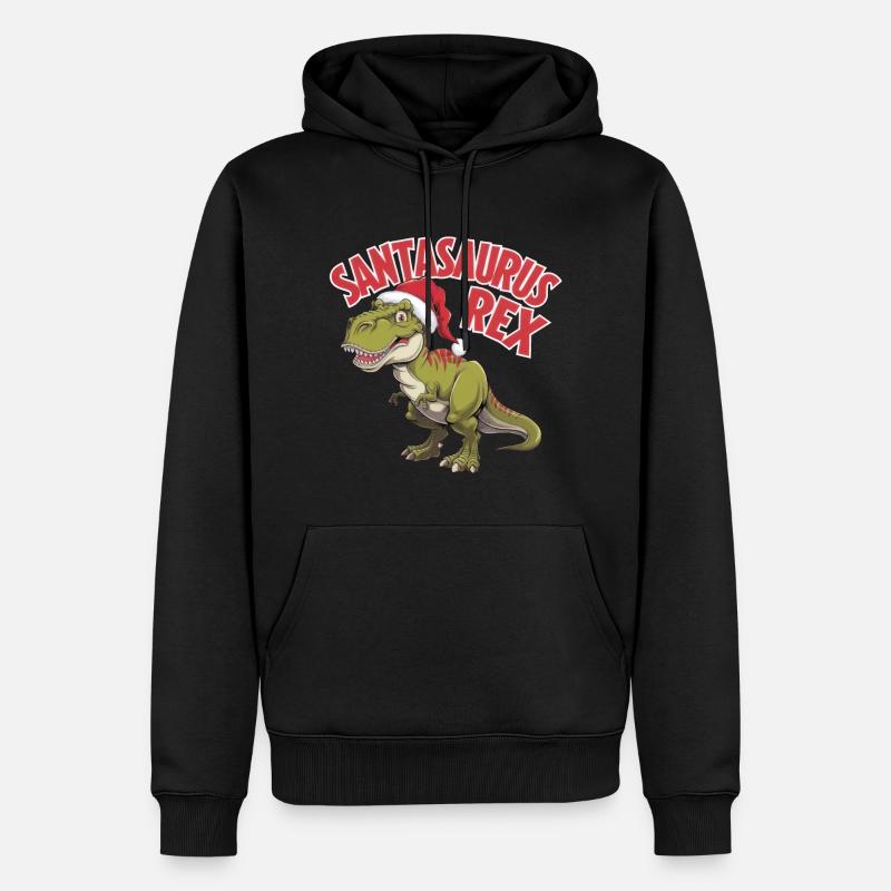 Santasaurus Rex - Sweat à capuche Premium bio Homme - noir