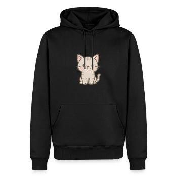 Cute Baby Cat - Men’s Premium Organic Hoodie - black - Front - Nico (187cm)